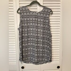 NWT Violet + Clair Black And Grey Sleeveless Blouse Size 1X